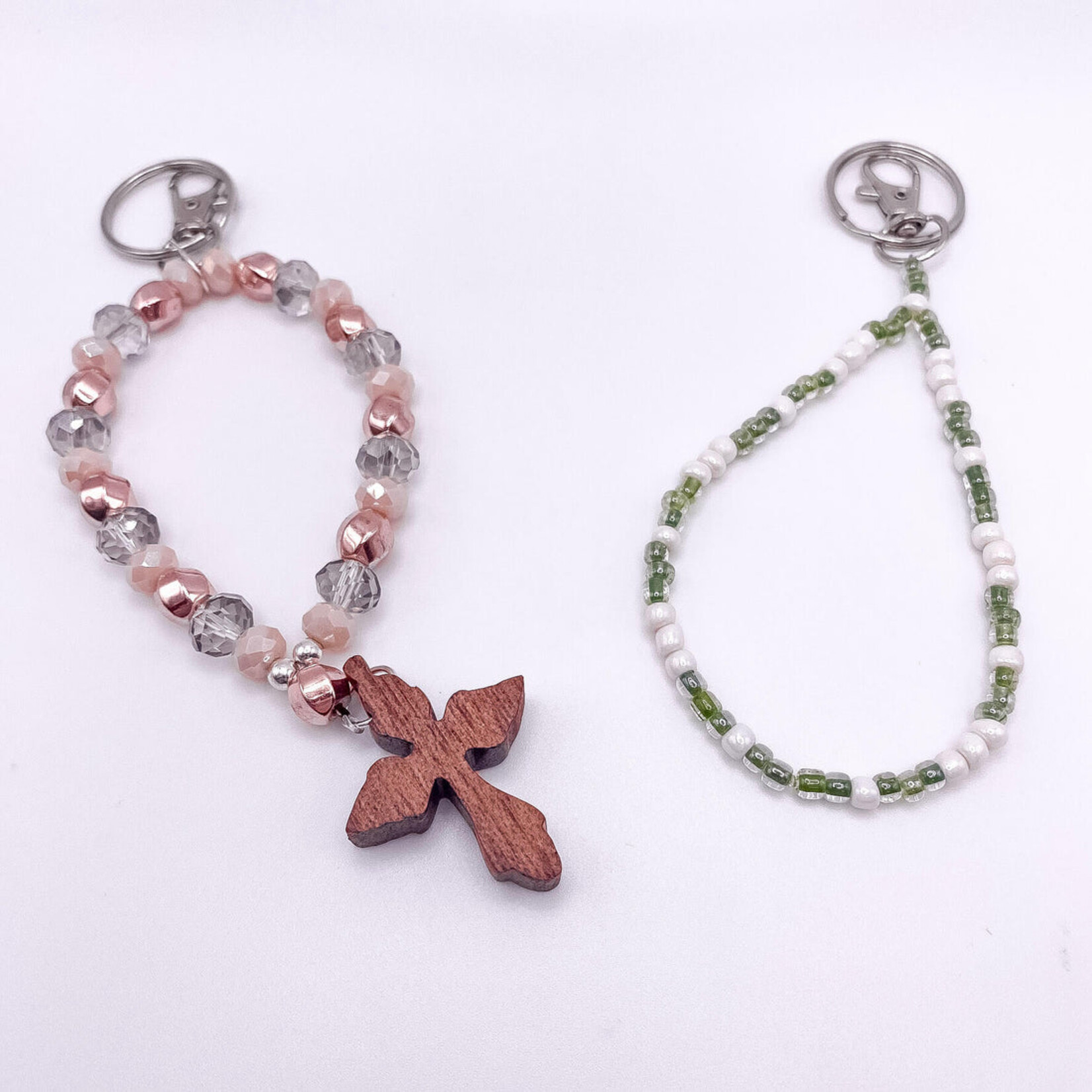 Alegria Rose Cross Keychain