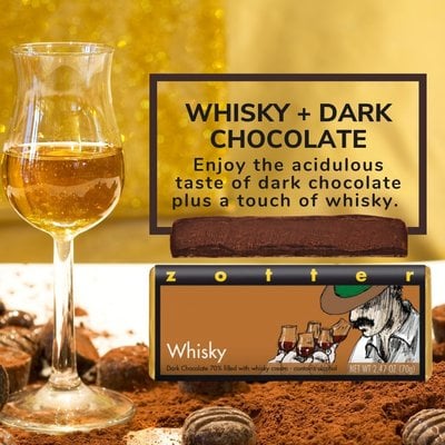 Zotter Chocolate Whisky Hand Scooped Dark Chocolate