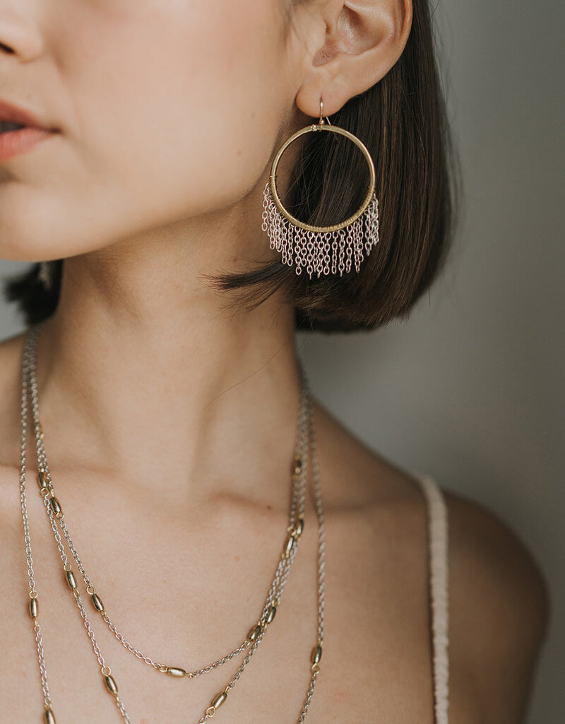 Matr Boomie Bhavani Fringe Hoop Earrings