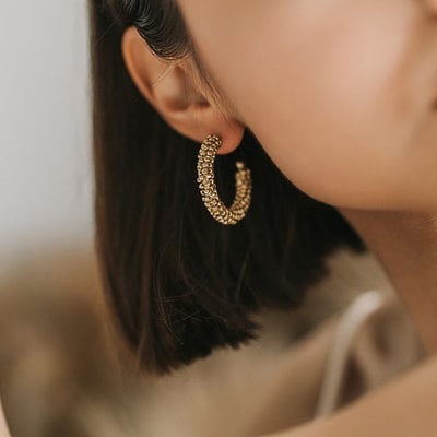 Bhavani Fringe Hoop Earrings - Global Gifts
