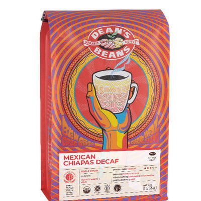 Deans Beans Mexican Chiapas - Natural WaterProcess Decaf Ground - 1lb