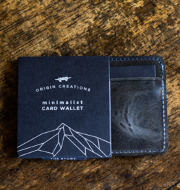 Twin Engine Coffee Minimalist Leather Card Wallet Black