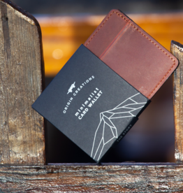Twin Engine Coffee Minimalist Leather Card Wallet Saddle Brown