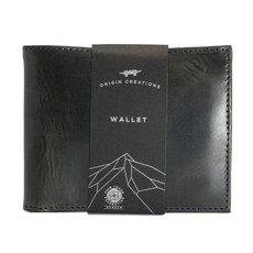 Twin Engine Coffee Bifold Leather Wallet Electric Black
