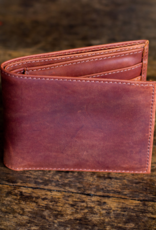 Twin Engine Coffee Bifold Leather Wallet Saddie Brown