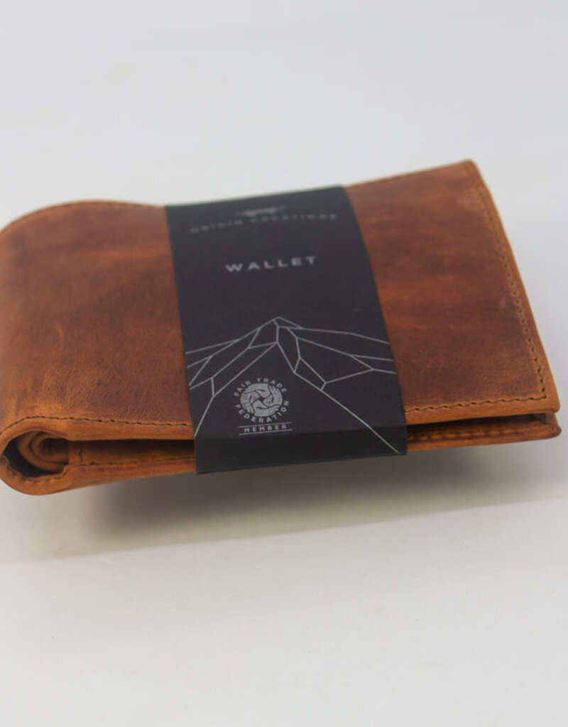 Twin Engine Coffee Bifold Leather Wallet Saddie Brown