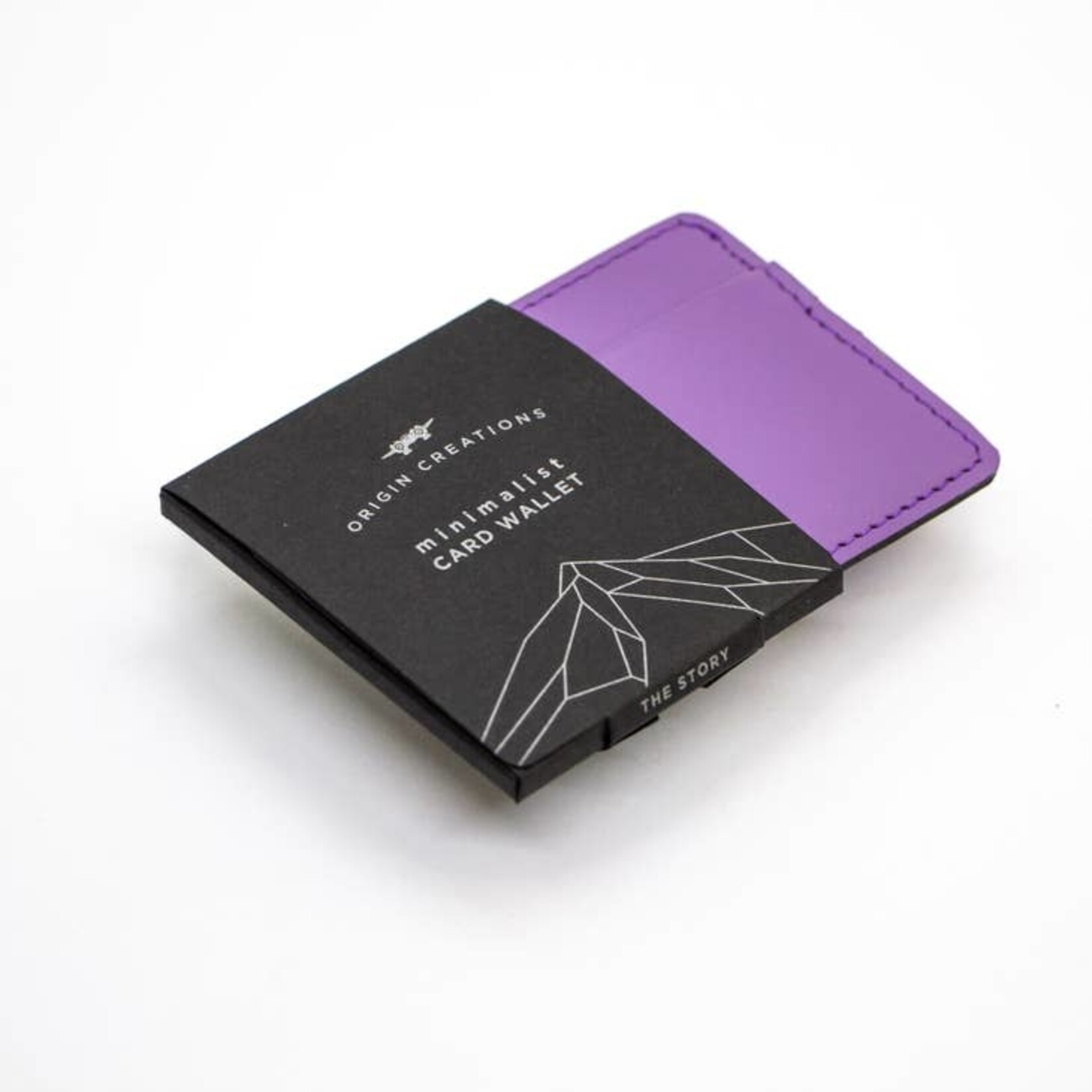 Twin Engine Coffee Minimalist  Leather Card Wallet Purple