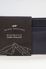 Twin Engine Coffee Minimalist Leather Card Wallet Deep Ocean