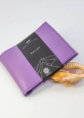 Twin Engine Coffee Leather Bifold Wallet Purple