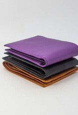 Twin Engine Coffee Leather Bifold Wallet Purple