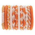 Aid Through Trade Roll-On Bracelet Burnt Orange and White