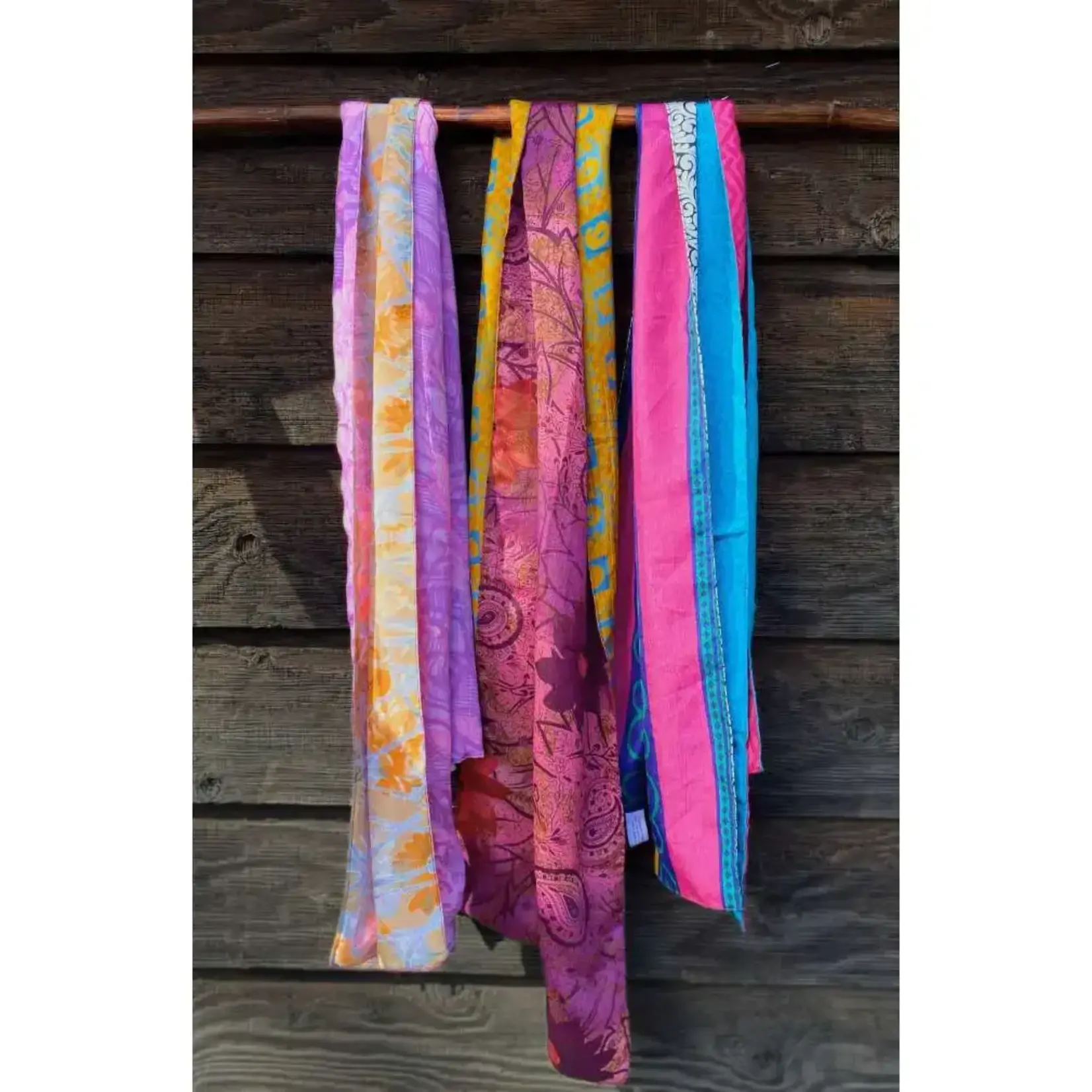 Ganesh Himal Vintage Sari Scarf Two-Sided