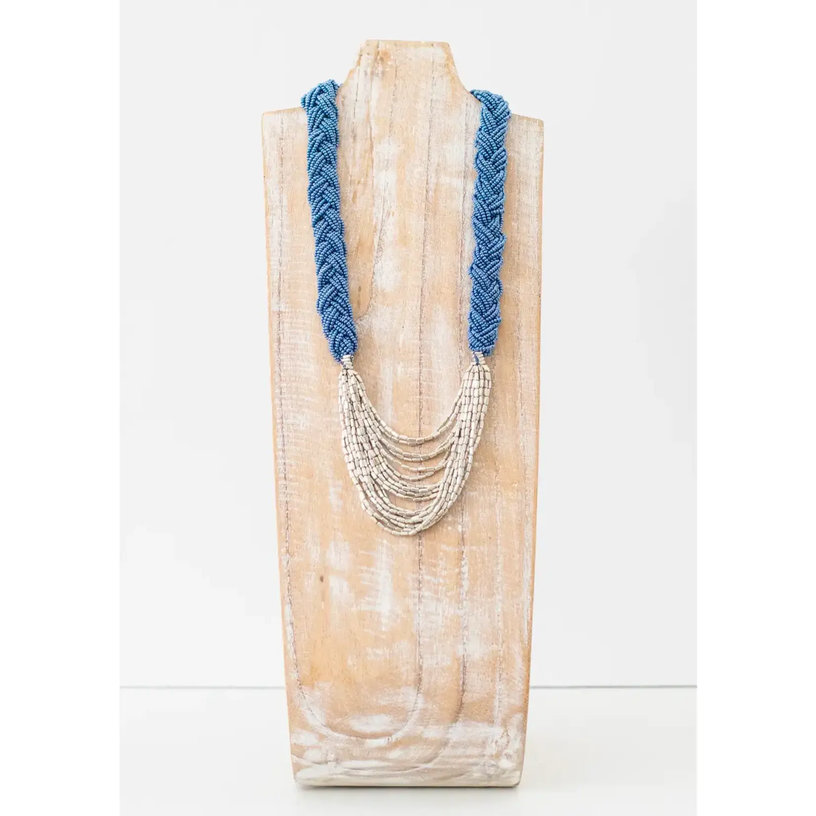 Aid Through Trade The Braided Hema Necklace - Twilight Silver