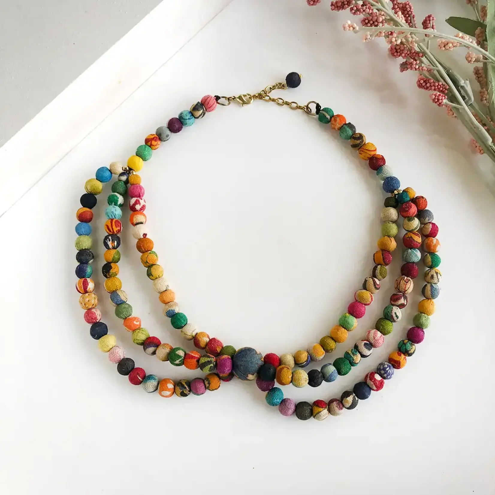 World Finds Kantha Portrait Necklace