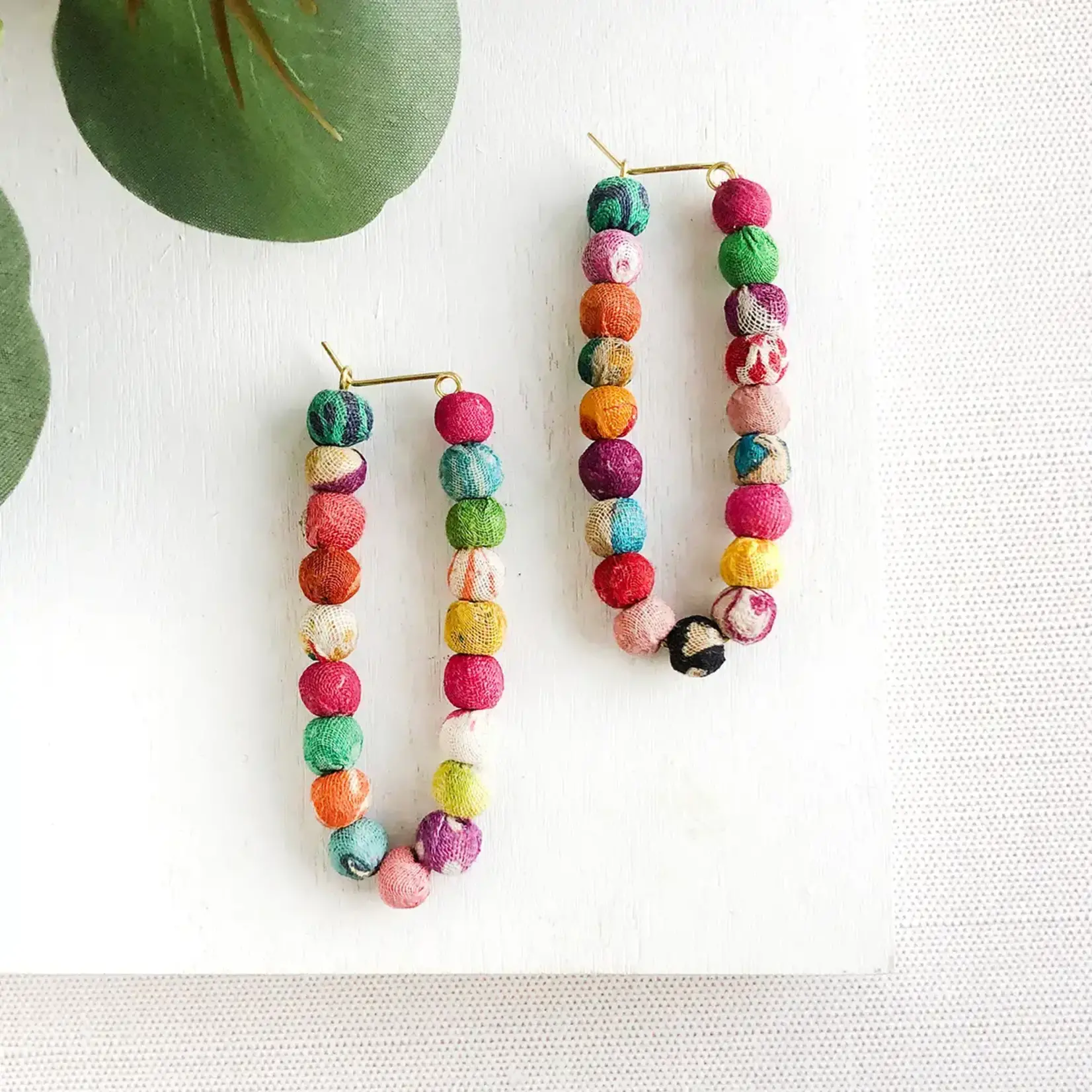 World Finds Kantha Elliptical Hoops