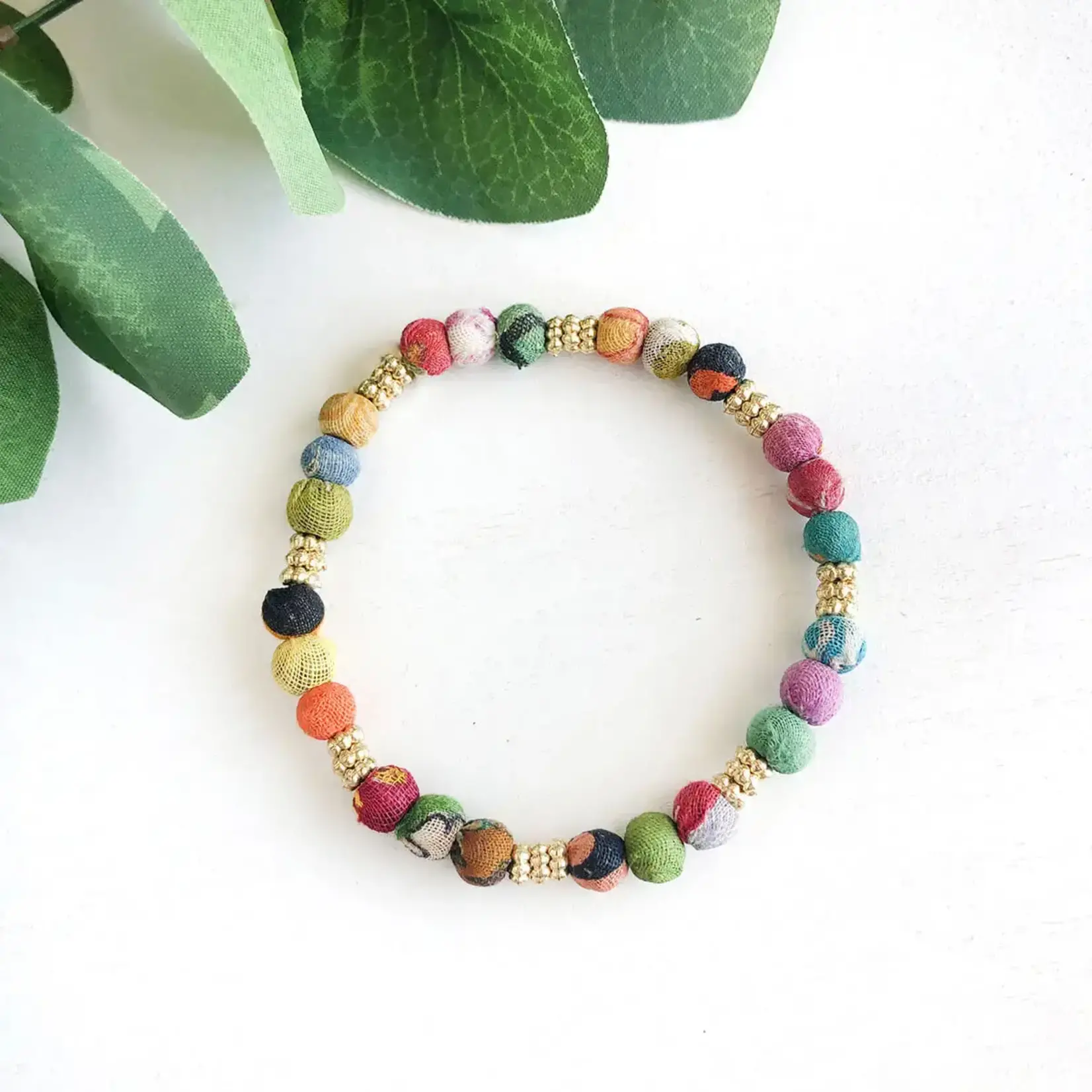 World Finds Adorned Kantha Bracelet