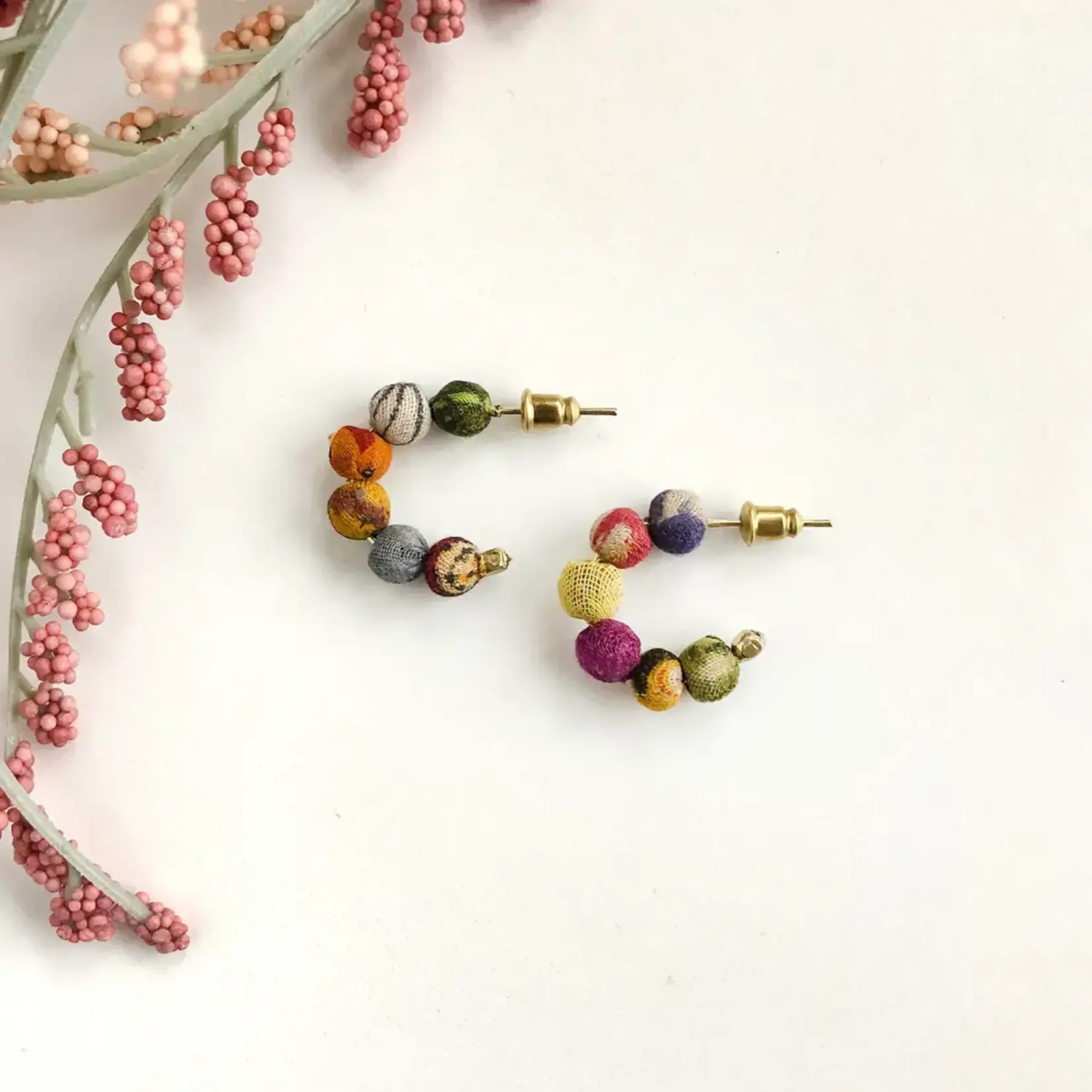 World Finds Kantha Tiny Hoops