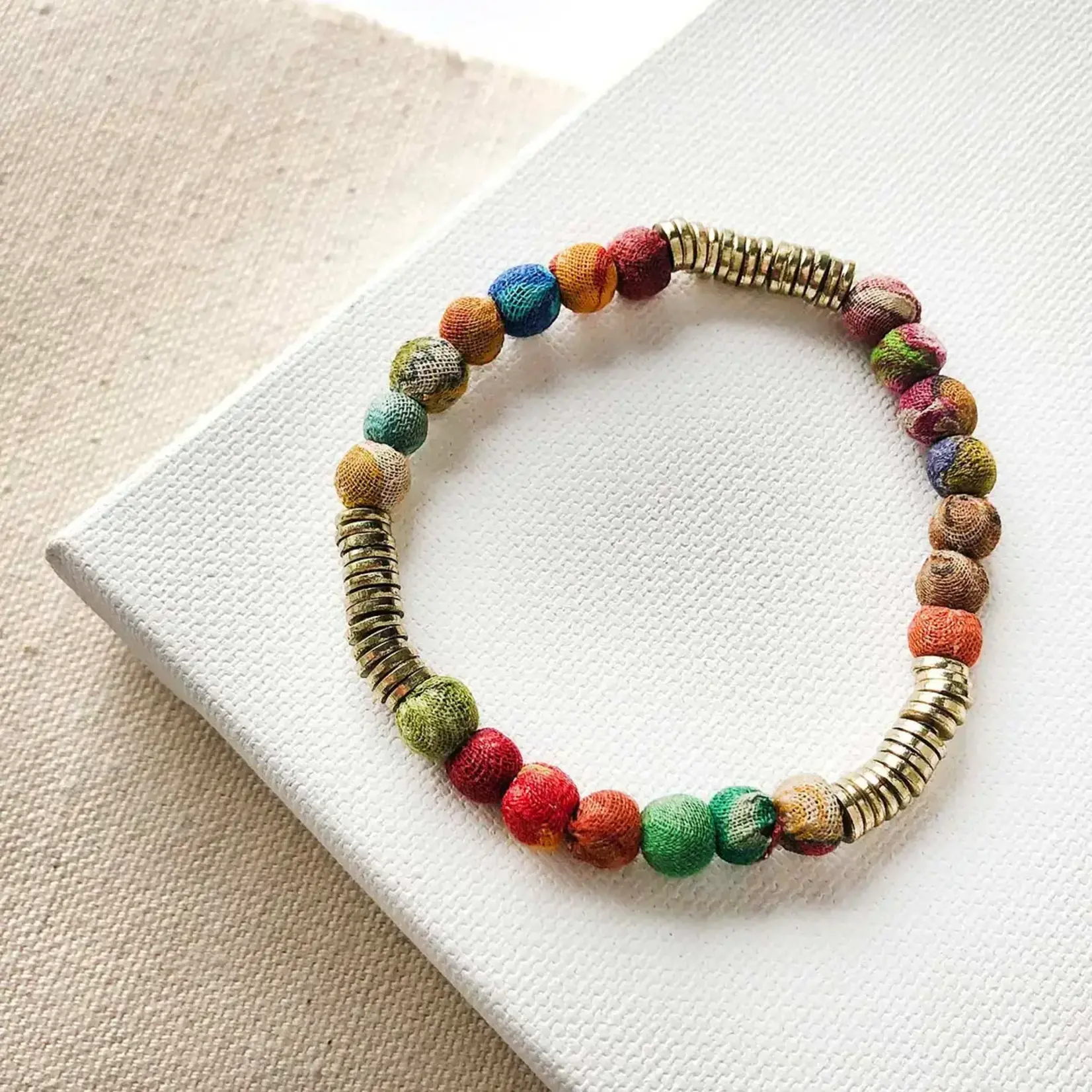 World Finds Kantha Paillete Bracelet