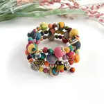 World Finds Winding Kantha Bauble Bracelet