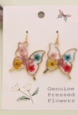 ZAD Butterfly Bouquet Dried Flower Earrings