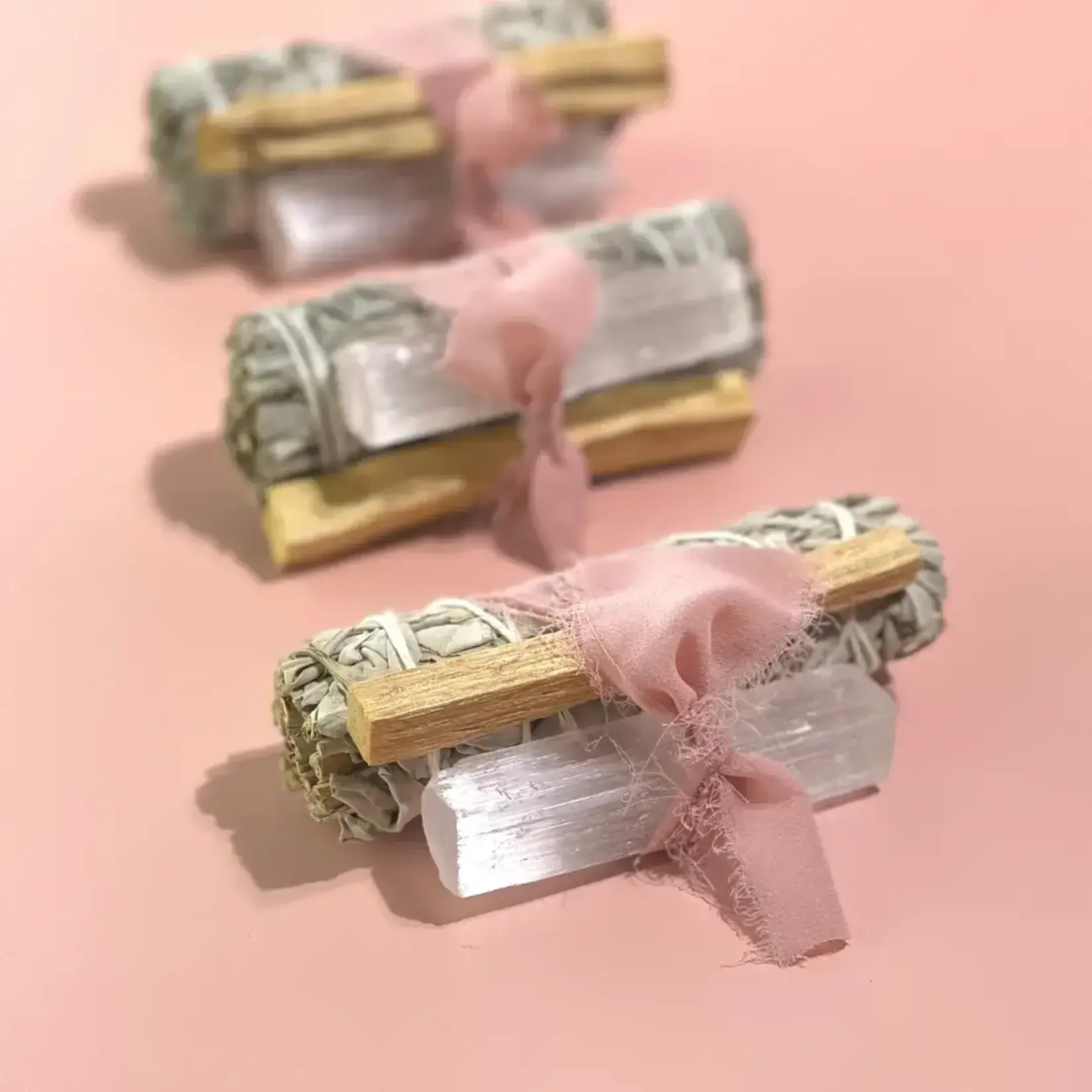 Sow The Magic White Sage Protection Bundle with Selenite and Palo Santo