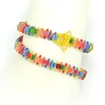 Dunitz & Co Stackable Beaded Rainbow Bracelets with Glass Beads
