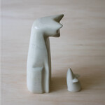 Venture Imports Soapstone Cat and Mouse: Natural