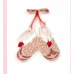 Quilling Card Knitted Pink Baby booties Quilled Gift Enclosure Mini Card