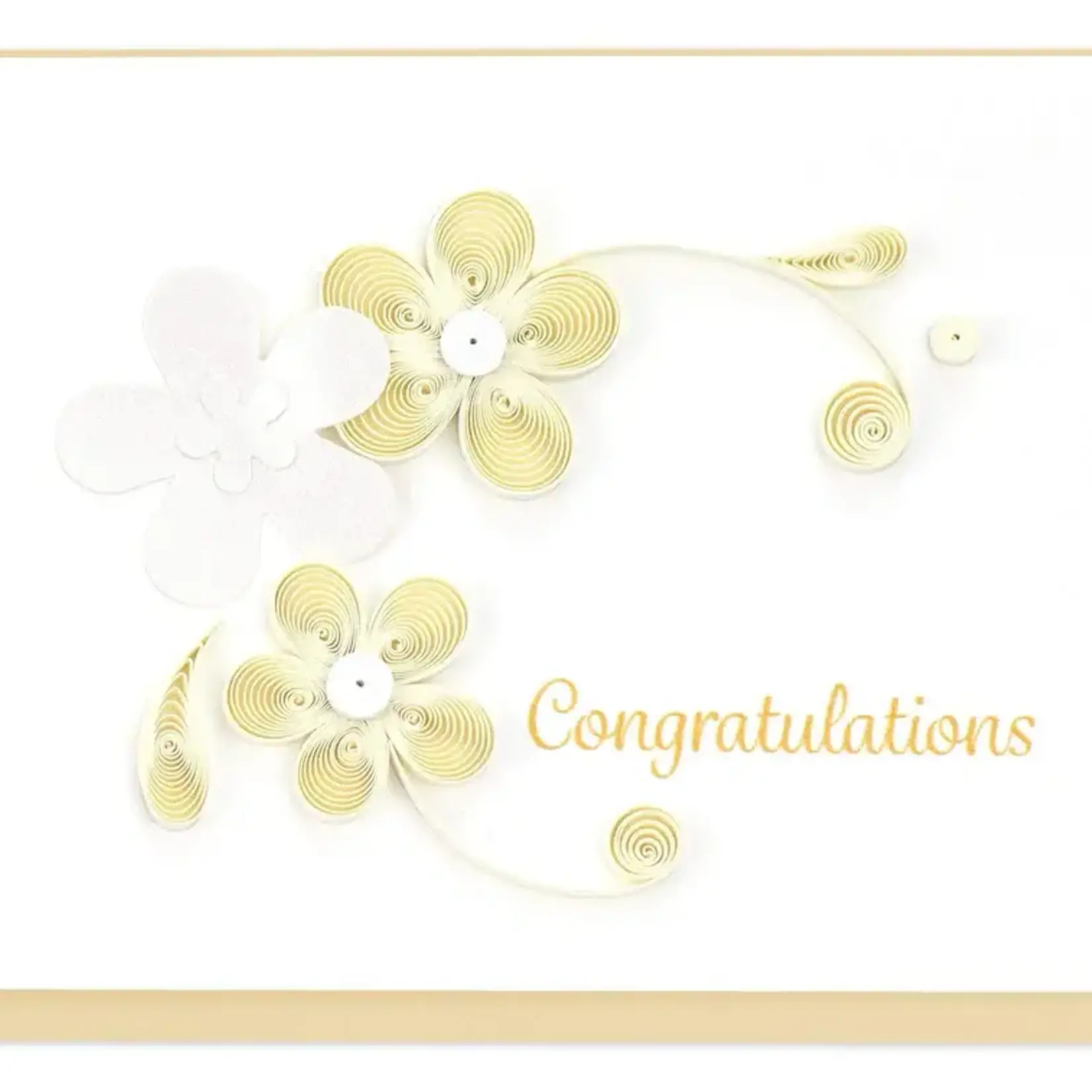 Quilling Card Floral Congrats Quilled Gift Enclosure Mini Card