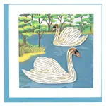 Quilling Card Two Swans Quilled Card