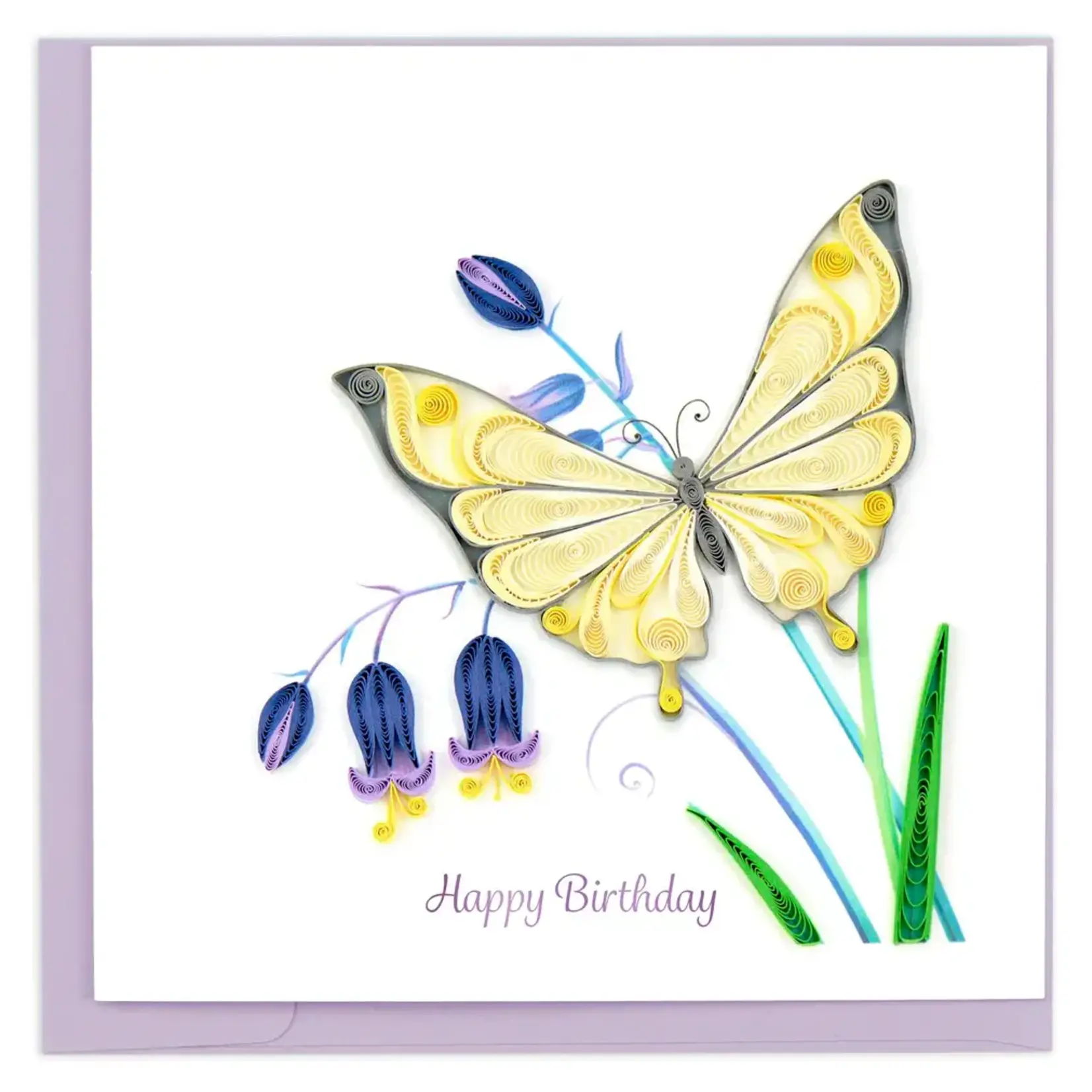 Quilling Card Butterfly & Bluebells Birthday Quilling Card