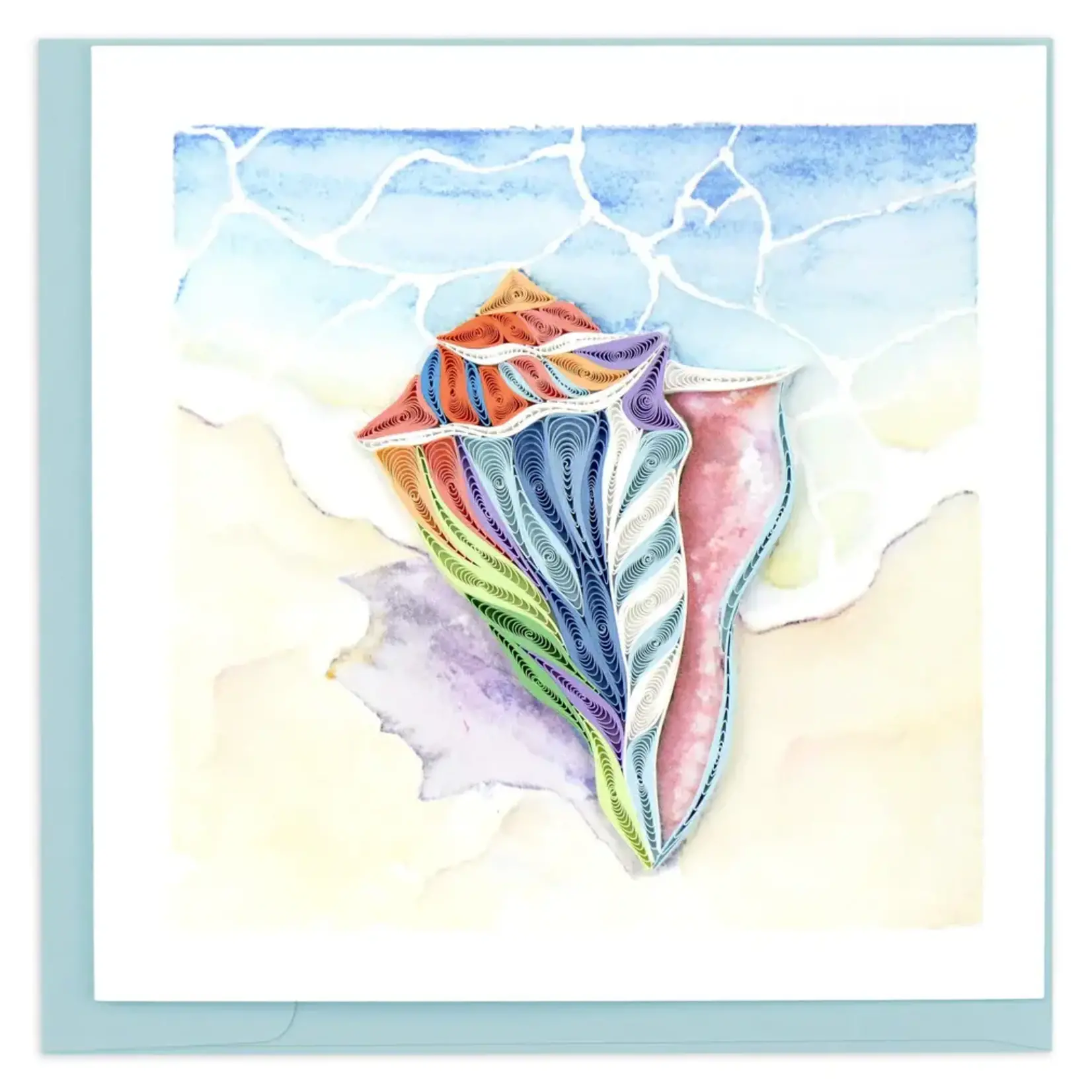 Quilling Card Rainbow Conch Shell Quilling Card
