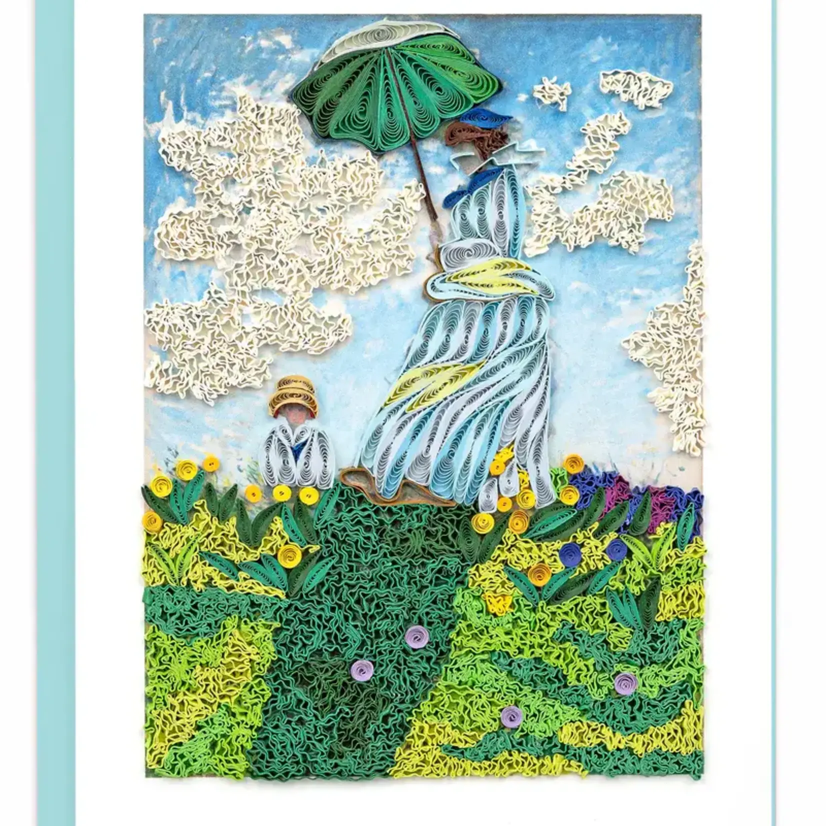 Quilling Card Quilled Artist Series - Woman with a Parasol, Monet