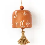 Matr Boomie Vasanta Moon and Stars Wind Chime- Terracotta