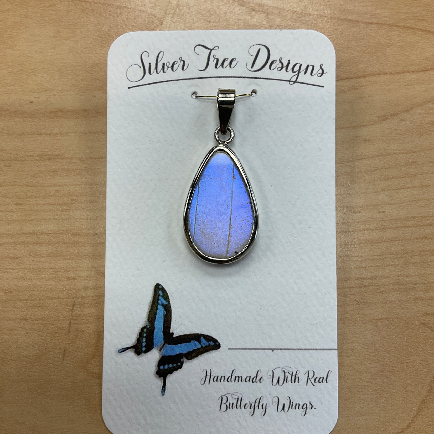 Silver Tree Designs Butterfly Pendant--Nickel plated