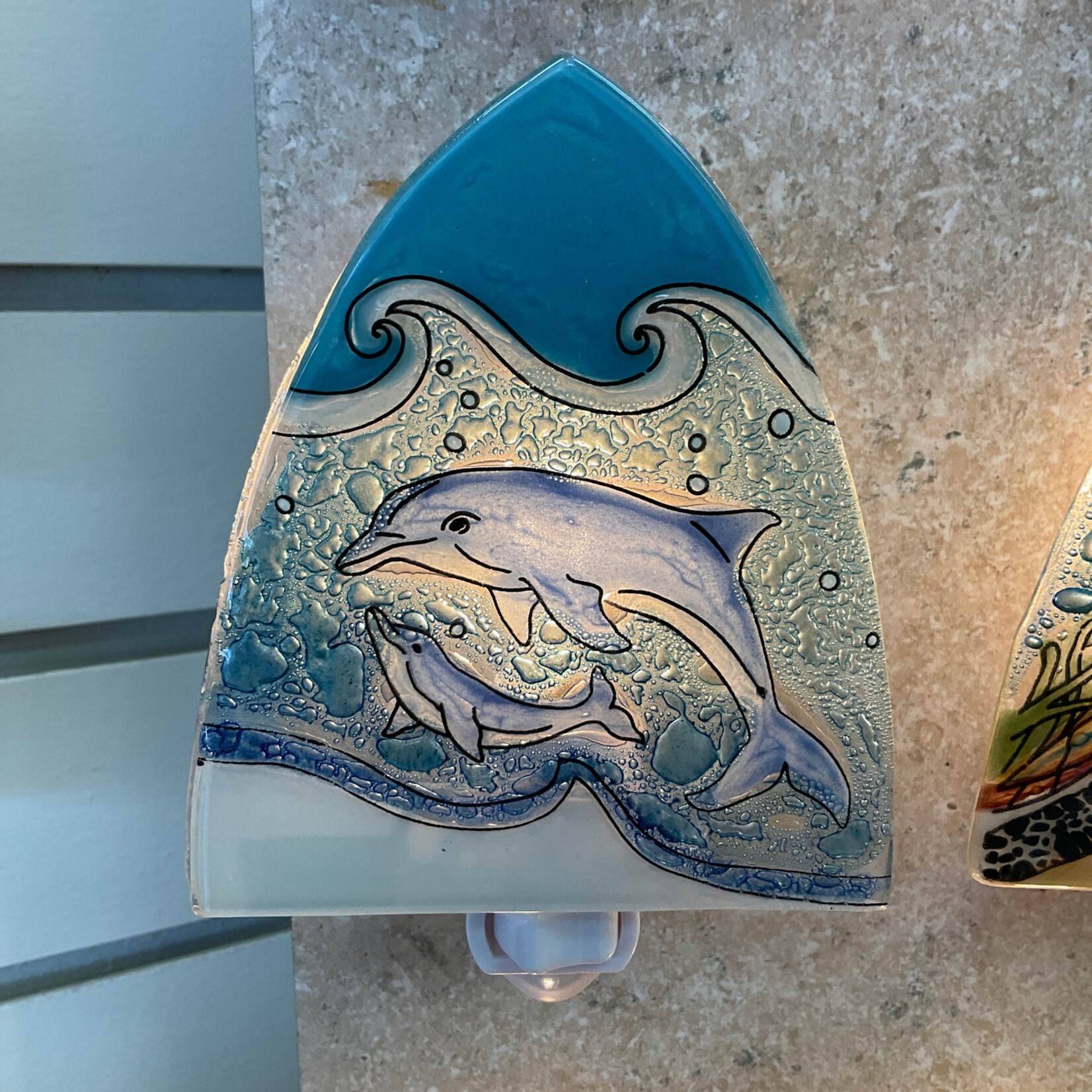 PamPeana Dolphin Glass Night Light