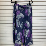 Global Mamas Trousers: Monstera- Purple-Organic-L