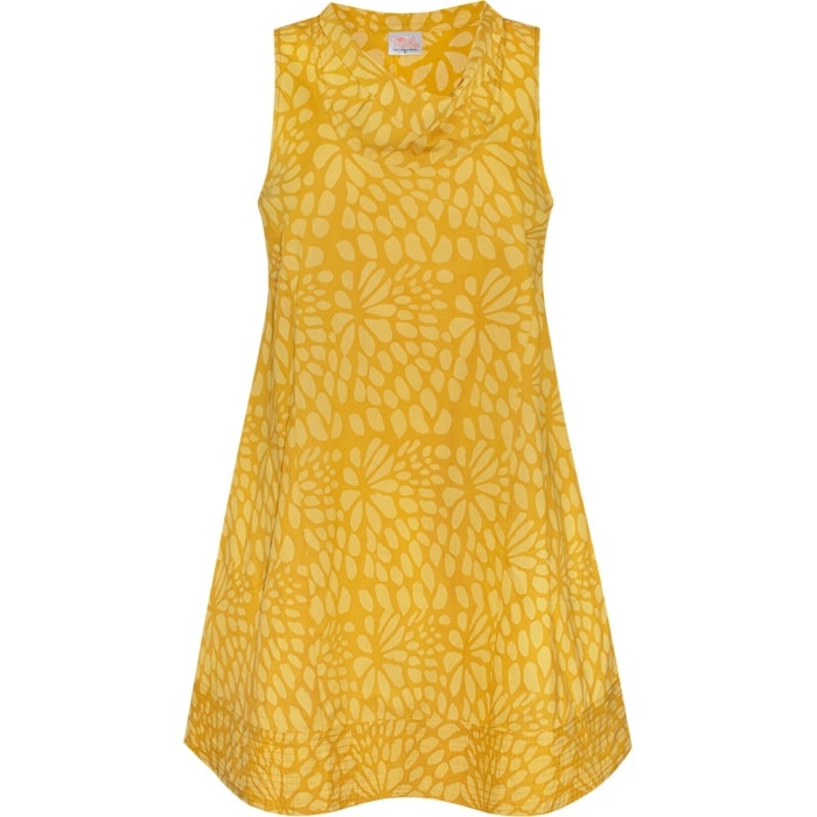 Global Mamas Eli Dress: Floral Burst- Gold-Organic -L