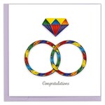 Quilling Card Rainbow Wedding Rings Quilling Card