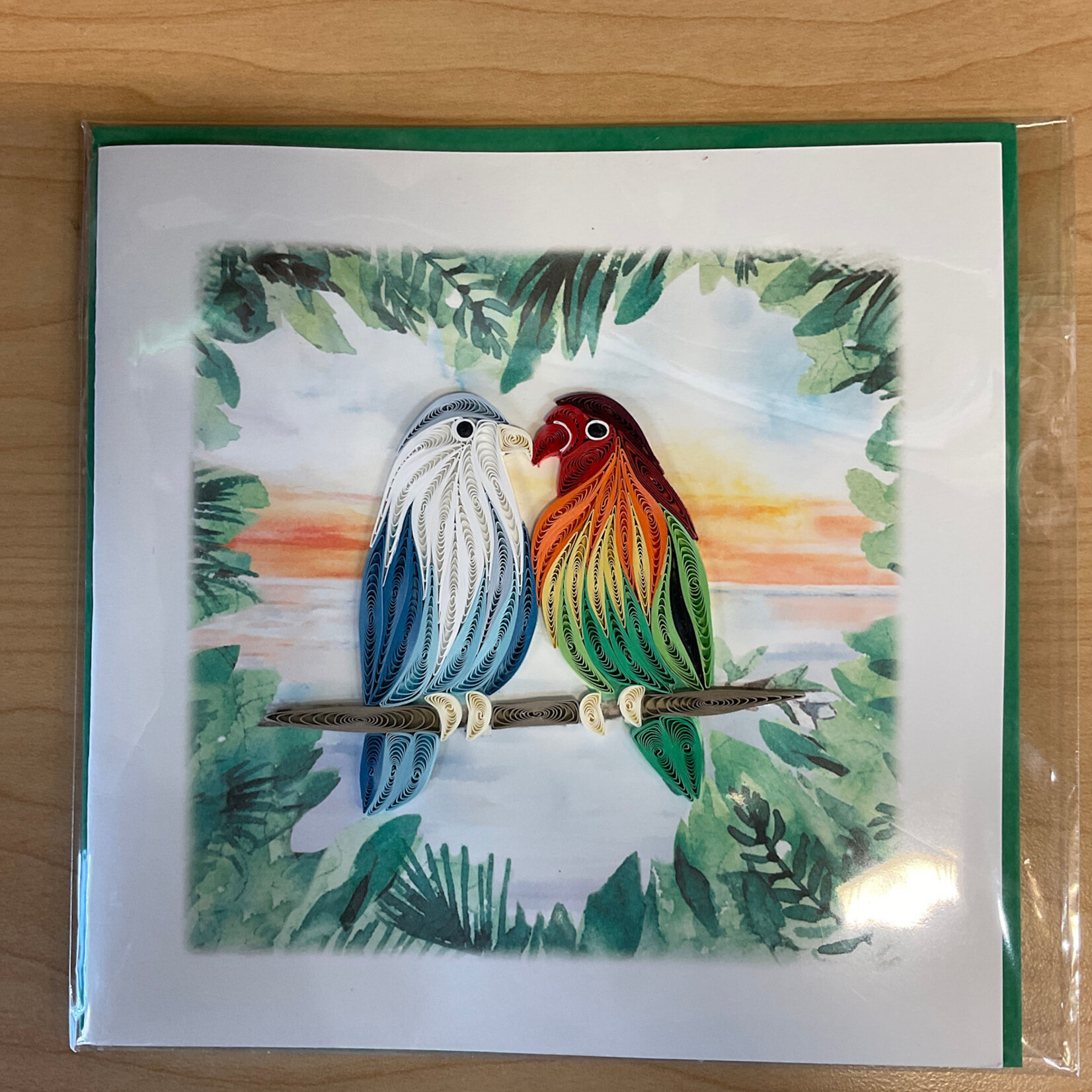 Quilling Card Love Birds Quilling Card