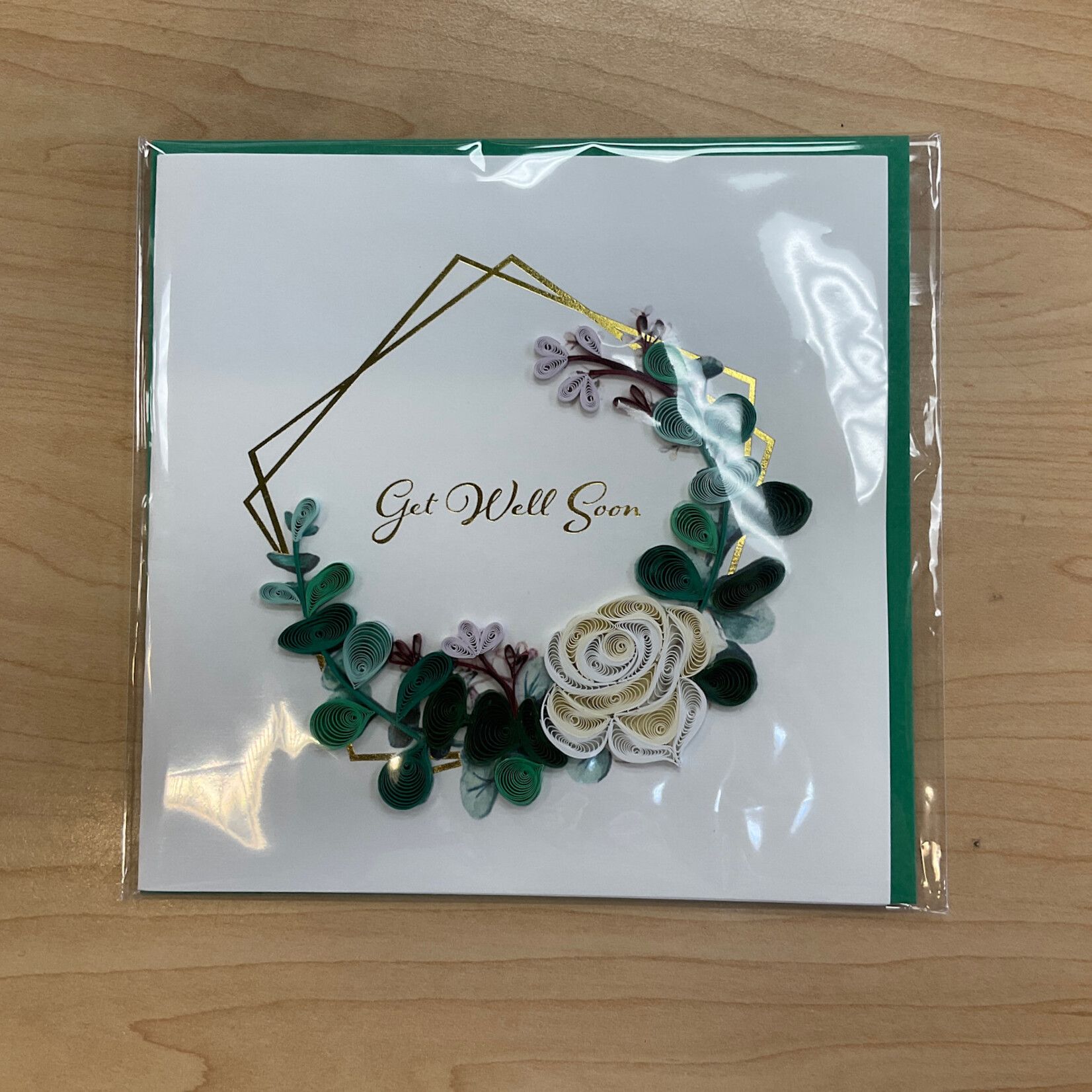 Quilling Card Get Well Eucalyptus Quilling Card