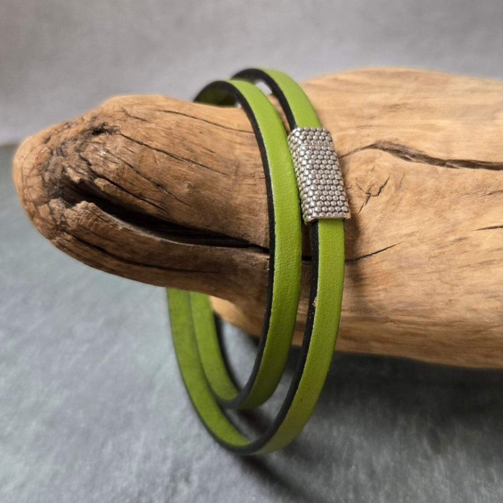 Pink Ginkgo Designs Leather Double Wrap Bracelet*