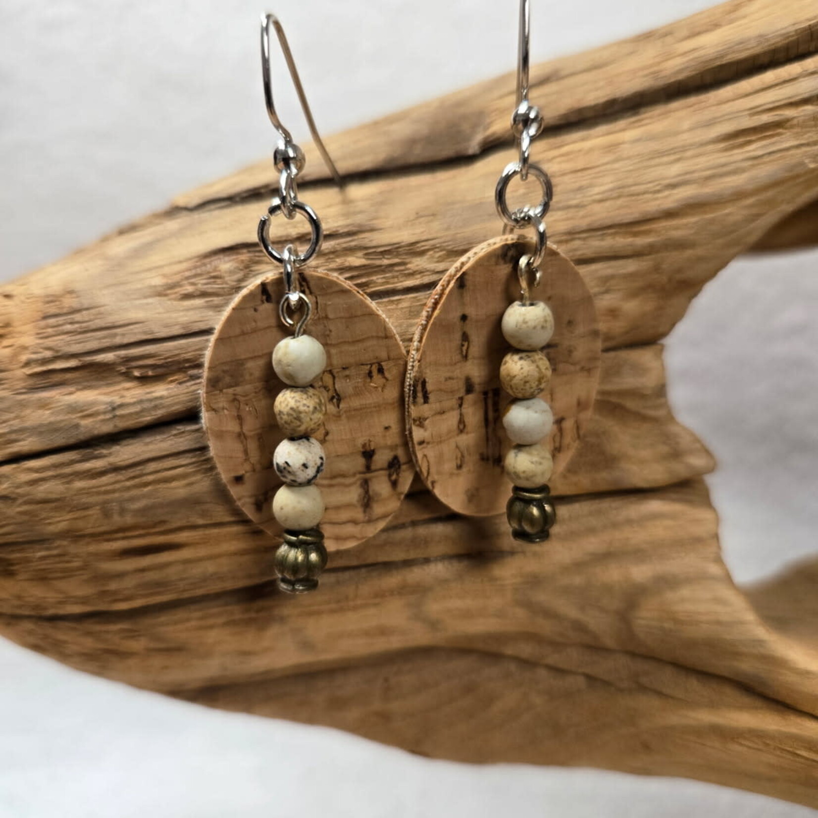 Pink Ginkgo Designs Leather Earrings*