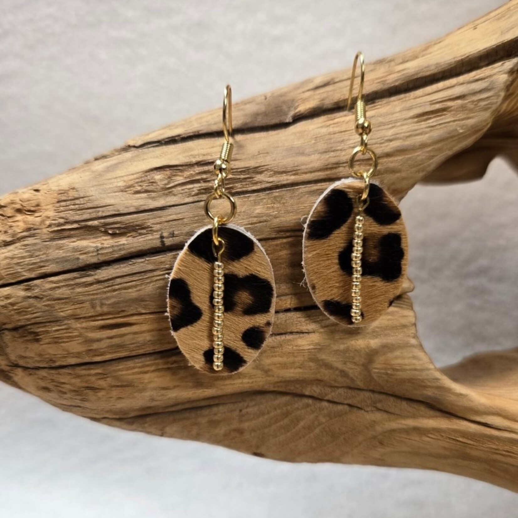 Pink Ginkgo Designs Leather Earrings*