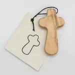 Ten Thousand Villages Duea Olive Wood Pocket Prayer Cross