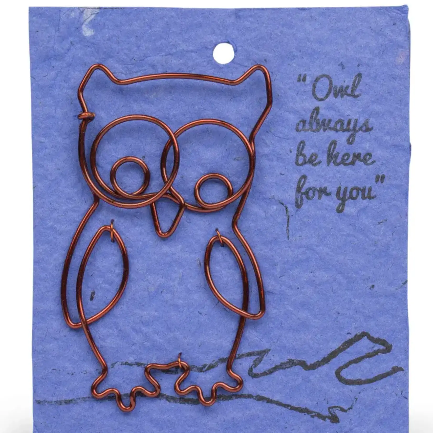 Ten Thousand Villages Wire Owl Bookmark