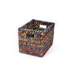 Ten Thousand Villages Sari Storage Basket 10x10x12