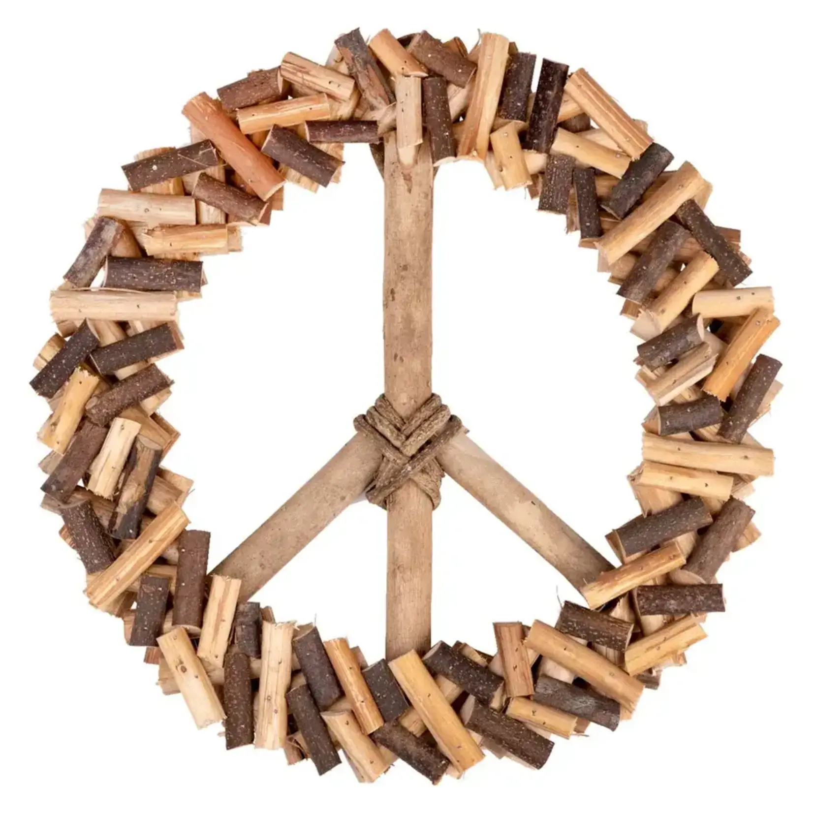 Ten Thousand Villages Peace Wreath - Cork Design with Twig/Vine