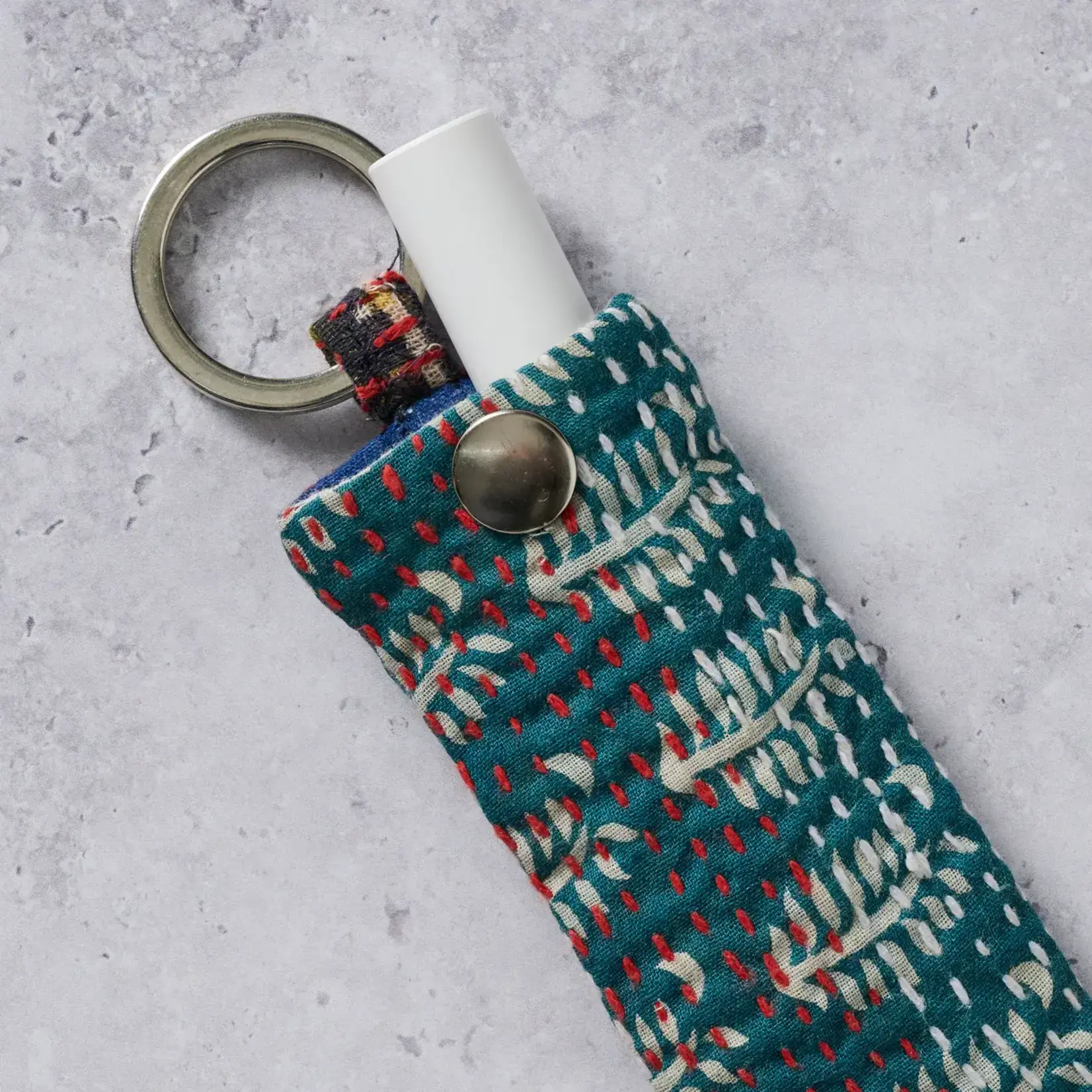 Ten Thousand Villages On the Go Lip Balm Holder Keychain