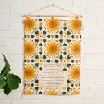 Ten Thousand Villages Sunflower Home Poem Wall Hanging